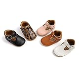 Baby Girls First Walking Shoes Mary Jane PU Leather Anti-Slip Princess Shoes Infant Baby Shoes 12-18 Months,D Brown - Image 9