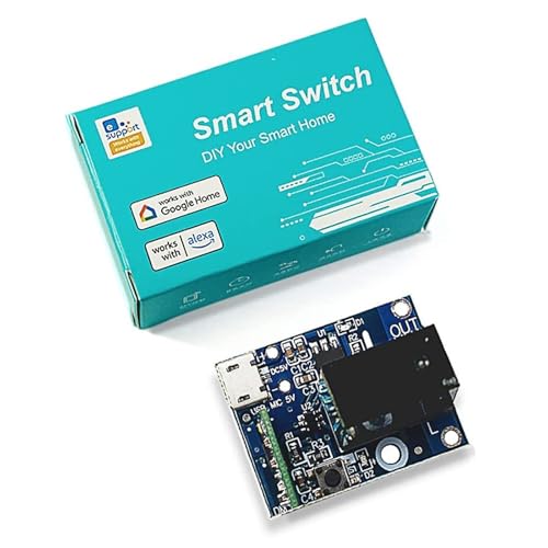 QIACHIP Módulo de interruptor de relé inalámbrico WiFi inteligente de 1 canal,usb DC 5V Momentáneo/Autobloqueo Interruptor use eWeLink APP,compatible con Alexa/Google Home