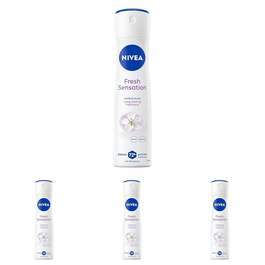 NIVEA Deodorante Spray Fresh Sensation 150 ml, Deodorante donna per una protezione fino a 72h, spray antitraspirante e antibatterico con formula INFINIFRESH per una freschezza duratura