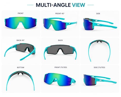 Image of Zynic Men's Stylish Sports Sunglasses For Unisex | UV400 Protection Classic Wrap Around Googles |Sports Shades for Driving,Cyclining Outdoor & Travel | Googles for man's