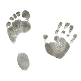 Abdruckset für Handabdruck und Fußabdruck mit ausführlicher Bedienungsanleitung und anschaulichen Video auf Youtube 