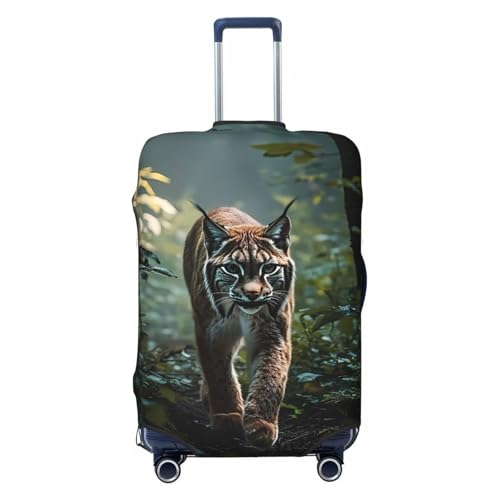 Bobcat Elastic Travel Luggage Cover, Washable Spandex Suitcase Protector, Anti-Scratch Fits 18-32 Inch