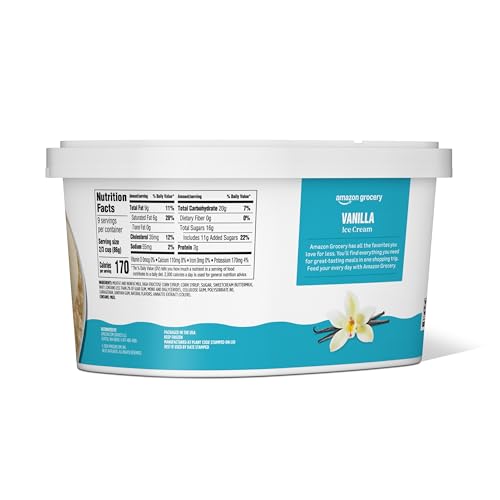 Amazon Grocery, Vanilla Ice Cream, 48 Fl Oz