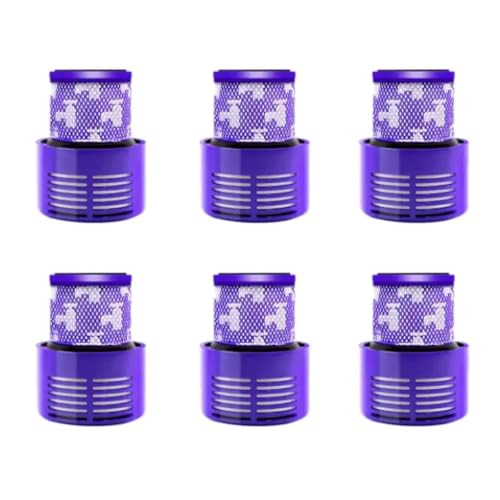 Filtros para Dyson V10: Pack de 6 repuestos lavables compatibles con series SV12 y SV27