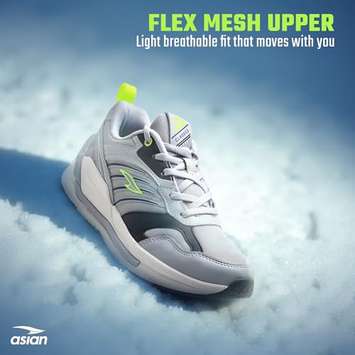 Image of ASIAN Powerkick-05 Running Shoes for Men | Breathable Mesh Knit Sports Shoes | EVA Midsole for Energy Return | Memory Foam Sneaker for Boys | Ideal for Gym, Sports, and Training