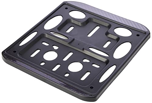 Quattroerre Support Plaque Personnalisable pour Moto, Noir Carbone
