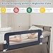 BABY JOY Double Sided Bed Rail Guard, 2 Pack, Extra Long, Swing Down for Convertible Crib, Folding Baby Safety Bedrail for Kids Twin Full Size Queen King Mattress, Rails for Toddlers (Dark Gray, 47