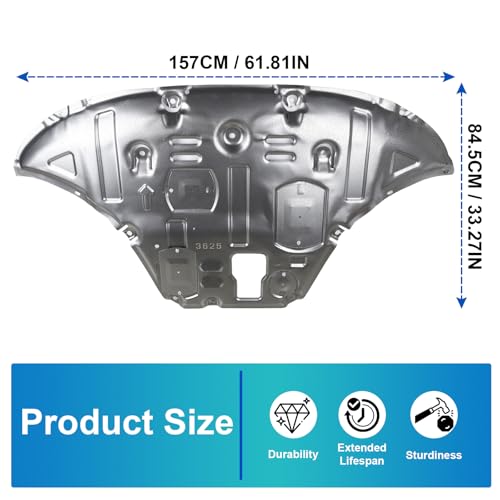 Image of Front Engine Guard Mud Flaps w /Screw Hardware Compatible with 2022 2023 2024 Hyundai Tucson Engine Splash Shield Under Car Shield Cover Board