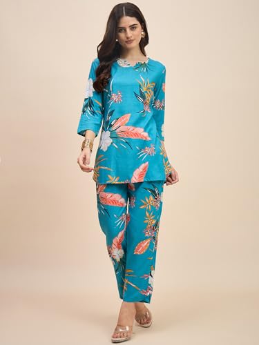 Image of Truvon Fashions Women Cord Set, Kurta and Pant Set