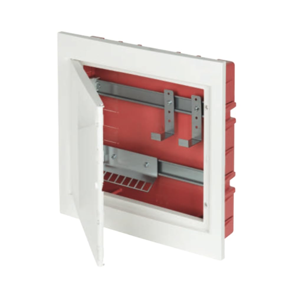 Centralino da Incasso QDSA 36 Moduli per Muratura – Quadro Distribuzione Segnale Appartamento Fibra Ottica FTTH Ethernet – Prese Keystone RJ45 Barra DIN IP40 Bianco