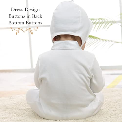 Booulfi Baby Kleidung Jungen 0-3 Monate Strampler Neugeborene Bady Langarm Overall Winter Baby Erstausstattung Gastgeschenk Taufe Taufanzug Junge