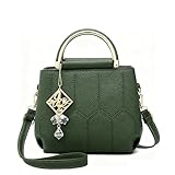 LY&SQ Bolso de Mano Mujer - Tote de Hombro, Bolso con Asa Superior y Estilo Cartera Elegante(Military green)
