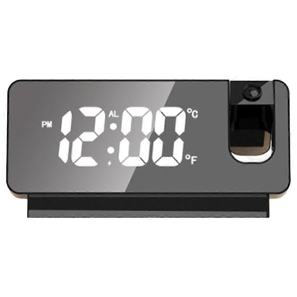 JOYHAPPST Projection Alarm Clock Digital Date Snooze Function Backlight Projector Desk Table Led Clock With T