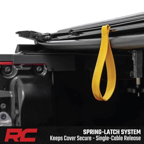 Image of Rough Country Soft Roll Up Truck Bed Tonneau Cover for Toyota Tacoma (2024-2026) - Fits 5' (60 inch) Bed, Weather-Resistant Roll Up Bed Cover
