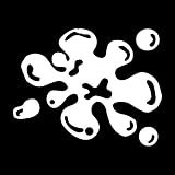 WSWZB Auto Aufkleber Paintball Splash Kreative Dekoration Auto Tür PVC Aufkleber Muster Auto Aufkleber Zubehör Schwarz/Weiß, 17 cm * 13cm (Color Name : White)