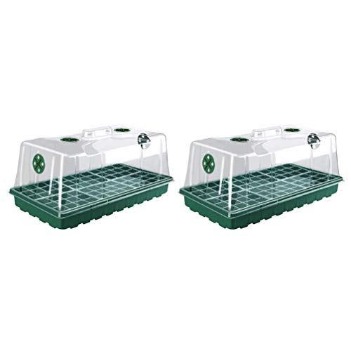 Cabilock 2sets Cassetta per Piantare Ventilati Contenitore per Germogli Coperchio Trasparente Scatola per Piantare Forniture per Giardinaggio per Piccole Piante Come Fiori Ortaggi e Frutta