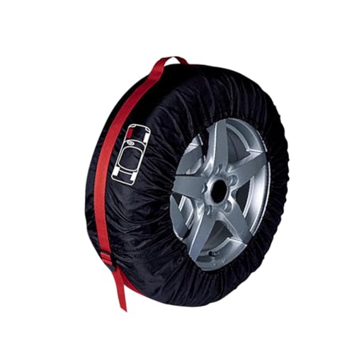 1Stk Autoreifen Reifentasche Auto-Ersatzreifenschutzabdeckung Auto reifenglanz reifenhalter reifenhüllen Reifen Aufbewahrungstasche wasserdicht Schutzhülle vierteiliges Set 210t