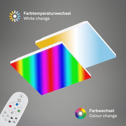 Panneau LED RGB dimmable plafonnier blanc 16W avec télécommande et température réglable - 3