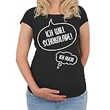 Schwangerschaftsshirt lustig Umstandsshirt - Schwangerschaft Kleidung Geschenk - Ich Will Schokolade - XL - Schwarz - Schwangerschaft - SC2242