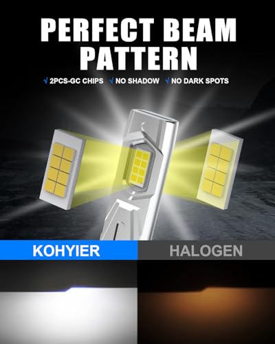 Image of H7 Bulb, 800% Brighter 40000LM 6000K Xenon White H7 Bulb, No Adapter Required 1:1 Mini Size Plug and Play, Pack of 2