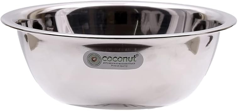 coconut Stainless Steel Bowl/Mixing Bowl/Besin- 1 Unit - 700ml