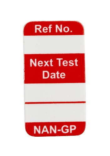 Brady NAN-GP R 1 1/4" Height x 5/8" Width, Vinyl, Red NANOTAG; Inserts (100 Tags)