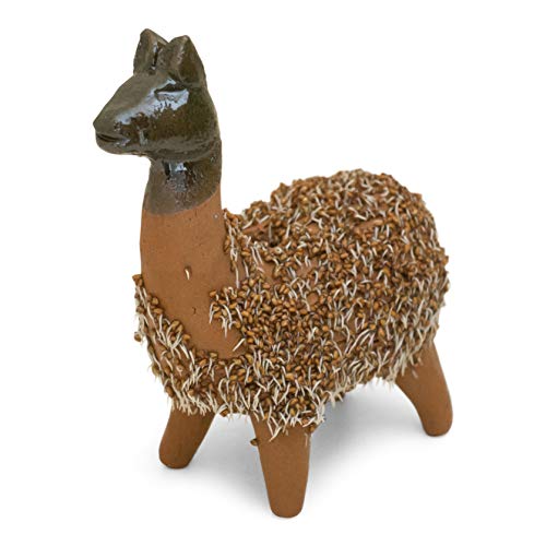 Lassen Sie Ihr eigenes KresseLlama gedeihen (Inklusive Kressesamen). Fair gehandelt. Handarbeit aus Mexiko. Llama. - Image 4