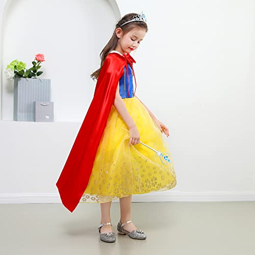 Vestido de Princesa para Niñas Disfraz Blancanieves 5-6 Años miniatura 6