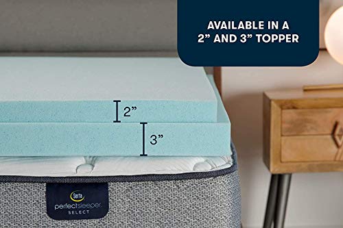 Serta 12275 Thermagel Cooling, Pressure-Relieving Memory Foam Mattress Topper thumb #3
