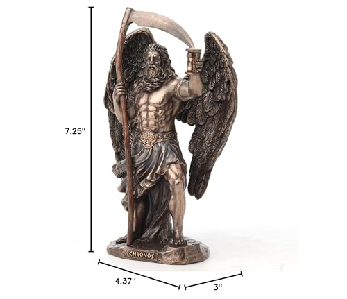 Escultura de Cronos Dios Griego del Tiempo en Resina y Bronce 18.4 cm miniatura 7
