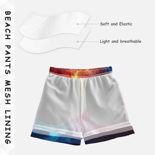 Pigsaly Boys Swim Trunks Flame Fire Sparkle Red Boys Board Shorts Swimsuit Swimwear Summer Bathing Suit XS4