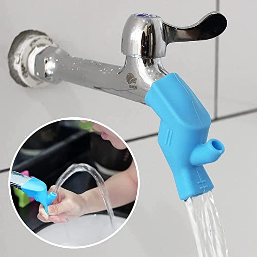 Image of 2 PCS Silicone Faucet Tap Extender for Kitchen Sink | Water Flow Extension & Splash Guard | Soft, Durable | Fits Most Standard Taps | Multicolor