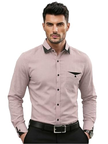 Image of TAGDO Men's Full Sleeve Shirt | Pocket Design and Spread Collar Shirt for Man (2054)