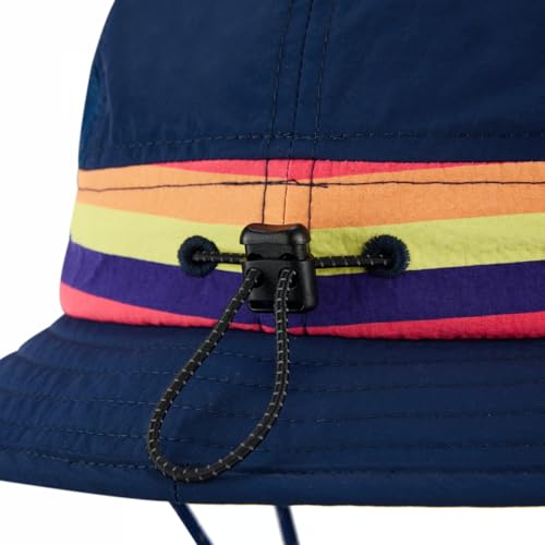 Image of Color-Blocked Fisherman Style Sun Hat for Outdoor Camping, Surfing & Vacations - Wide Brim, UV Protective, Anti-Slip