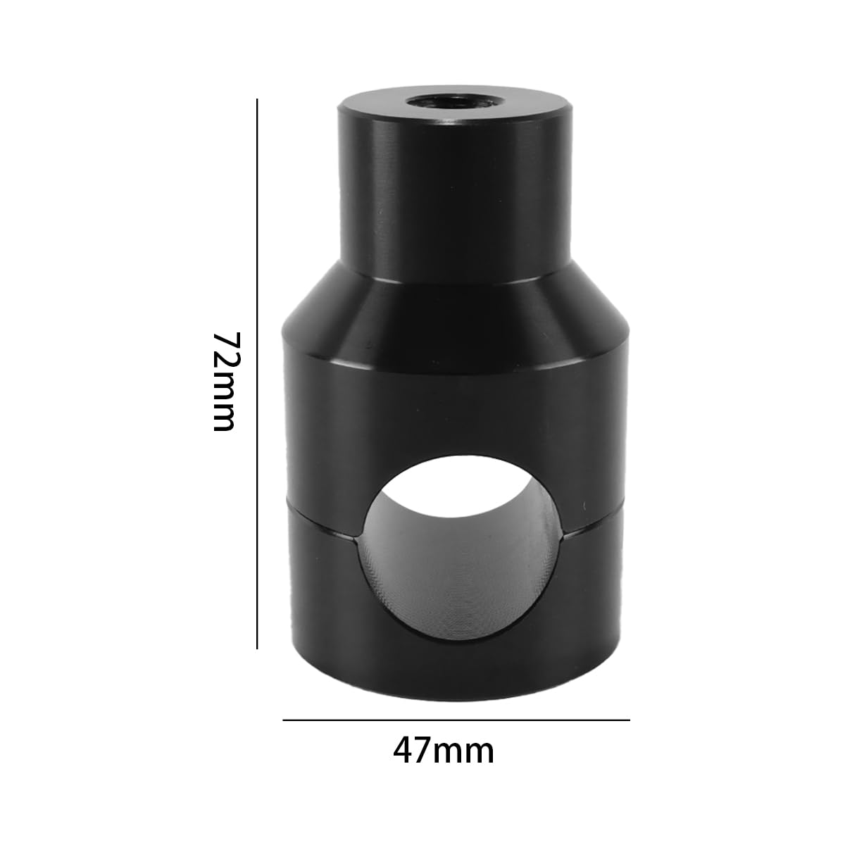 1 paire de rehausseurs de guidon de moto 25 mm, colliers de serrage en alliage d'aluminium, extension de guidon surélevée, noir