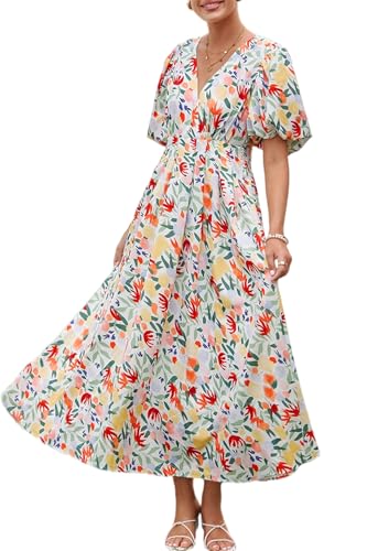 Image of Maxigerui Women's Summer Floral Maxi Dress Spring Wedding Guest Dress 2026