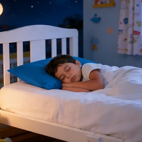 Image of NTBAY 2 Pack Toddler Pillows with Pillowcases, Soft Cotton Down Alternative 13x18 with Microfiber Zippered Pillowcases for Sleeping in Crib Bed - Machine Washable - Breathable Travel Pillow, Green
