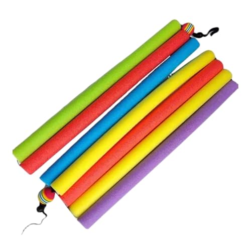 Vaveren High Jump Crossbar,Field Track Accessories Cord Training Equipment Pole Stand Bungee Cord for Sports,Gymnastics,Gym,Beginners, Length 3.5m