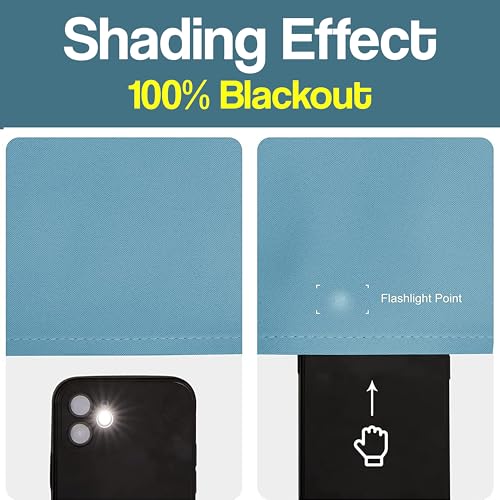 Image of FRESH FROM LOOM Premium 5 ft Window Curtains for Slider Track | Non-Ring Curtains | S-Wave Pleat | Parda | Parda | Light Block Blackout Parde | Breathable Fabric (Sky Blue |5 Feet Long, Set of 2)