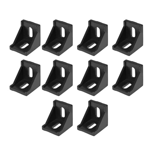 Gousset de support d'angle 4040 de haute précision pour profilé d'extrusion alu noir - 2