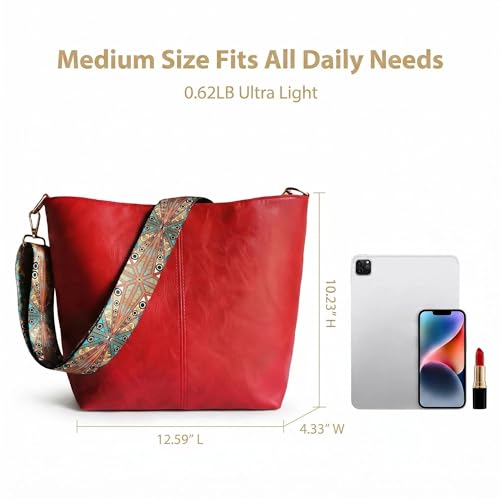 Image of Fashion Hobo Bags for Women Vegan Leather Crossbody Bag with Guitar Strap Shoulder Purses and Handbags