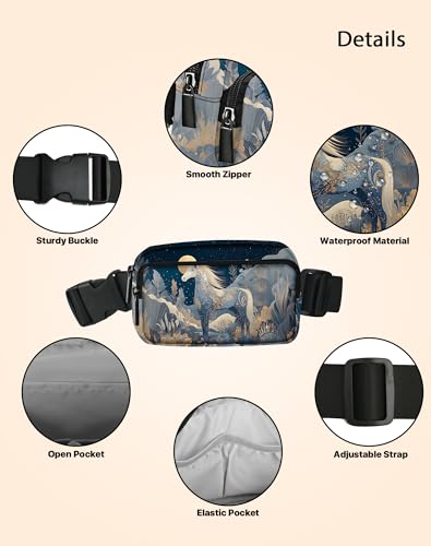 Image of Horse Fanny Pack for Women Belt Bag Fashion Everywhere Waist Pouch Lightweight Crossbody Bags with Adjustable Strap