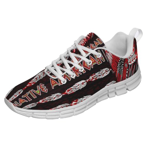 Native American Flag Running Jogging Shoes Women's Men's Lightweight Sneakers
