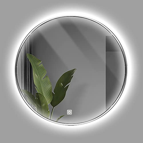 Miroir de salle de bain rétroéclairé à LED pour mur en verre incassable contre les chocs