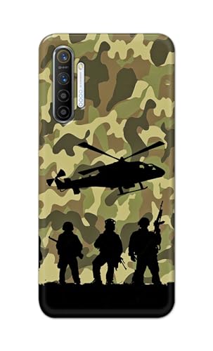 Image of Printed Hard Back Cover Case for Realme XT | Realme X2 | Oppo K5 Back Cover (Army) -1111