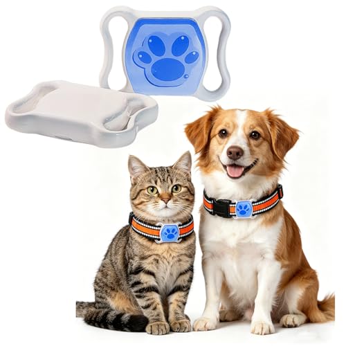 GPS Tracker for Vehicles, Cars & Kids–Blue paw Print-Real-Time Tracking with Worldwide Coverage | No Monthly Fee & No SIM Needed | IP67 Waterproof