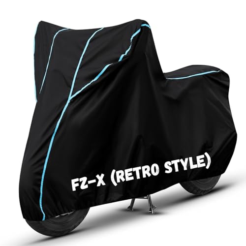 Image of Bike Cover for FZ-X (Retro Style) 100% Waterproof, Dustproof & Scratch Resistant| Fully Bottom Elastic UV Resistant Heavy Duty Body Cover | All Weather Outdoor Use