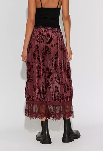 Image of UAURORAO Women Lace Trim Bloomer Pants Flowy Culottes Pantaloons Bloomers
