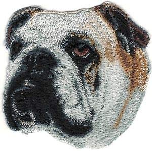 VirVenture 3" Bulldog Bull Dog Portrait Dog Breed Embroidery Patch Great for Hats, Backpacks, and Jackets.