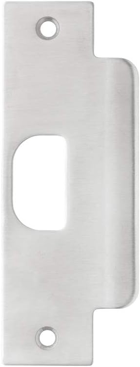 BRINKS Commercial - Replacement Door ASA Strike Plate, Satin Chrome Finish - Reinforce Security on Your Doors